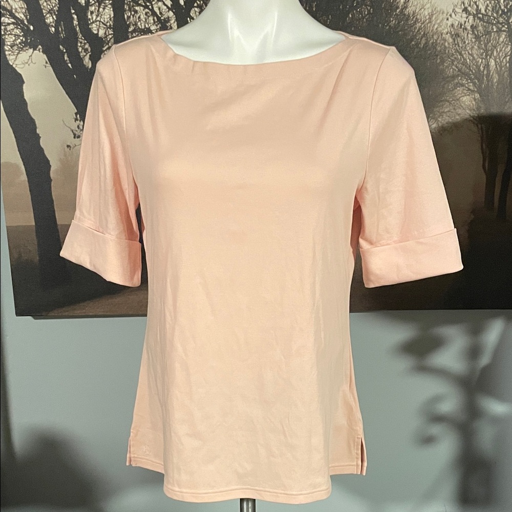NWT Ralph Lauren Soft Peach Blouse - L